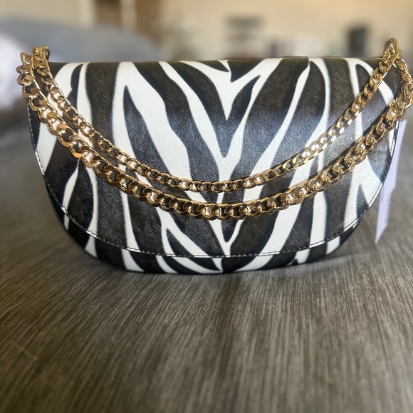 Zebra Print Shoulder Bag - Picture 1 of 7